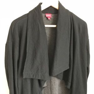 Merona Black Jersey Weight Open Front Cardigan